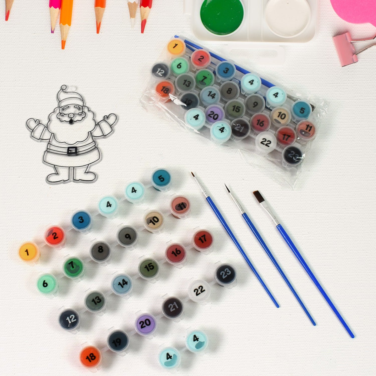 Paint By Number Kits 2 Set 24 Number Color 6 Paint Brushes (2 Set) Paint By Number Kits 2 Set 24 Number Color 6 Paint Brushes (2 Set)